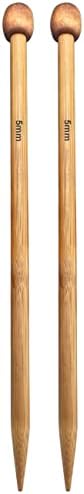 Weabetfu Bamboo Knitting Needle Straight Single Pointed 10-inch Length