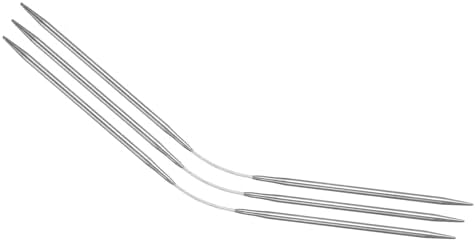 uxcell 3Pcs Size US 6 (4mm) Double-Pointed Flexible Knitting Needles 9