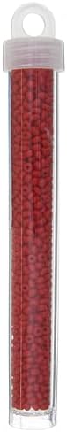 John Bead Czech Glass Seed Beads 8/0 Opaque Light Red 22g Vial of DIY