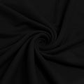 Entisn 1 Yard Stretch Fleece Fabric with Ribbed Texture, Black