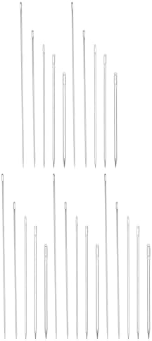 25pcs Extra Long Metal Hand Sewing Needles Set with Large Eye