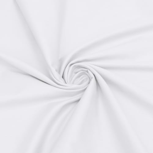 Homiest White Cotton Broadcloth Fabric by The Yard, 5Yards x56In
