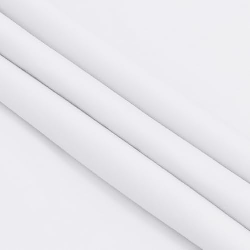 Homiest White Cotton Broadcloth Fabric by The Yard, 5Yards x56In