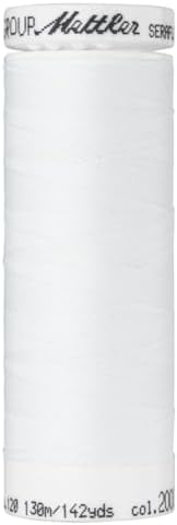 Mettler Seraflex Elastic Thread 50wt 142yd-White -7840-2000