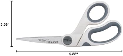 Westcott 8" Bent Titanium Bonded Non-Stick Craft Scissors with