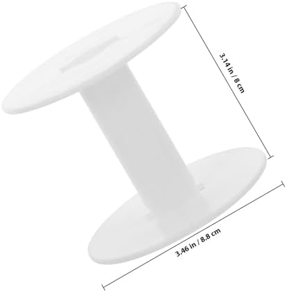 6pcs White Plastic Empty Spools for Sewing Machine Bobbin Case