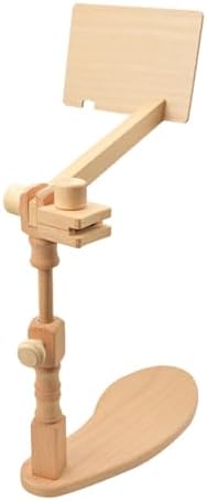 HOMSFOU Adjustable Wooden Cross Stitch Stand Embroidery Hoops Holder