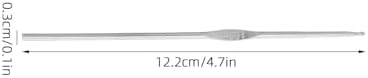 12pcs Stainless Steel Crochet Hooks, 0.60mm