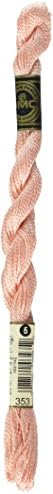 DMC 115 5-353 Pearl Cotton Thread, Peach, Size 5