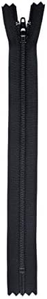 YKK 8" #3 Nylon Coil Zippers for Craft Projects - Color Black