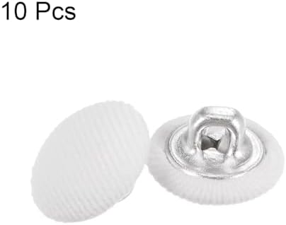 HARFINGTON 10pcs 18L Fabric Cloth Covered Button 11.5mm Metal Shank