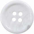 100 Pcs Large 5/8 inch White Buttons for Sewing - Round Resin Flatback