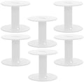 6pcs White Plastic Empty Spools for Sewing Machine Bobbin Case