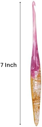 Divit Shilp Ergonomic Handle Crochet Hooks | Handcrafted 7’’ Resin