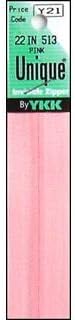 YKK American & Efird 322-513 Unique Invisible Zipper, 22-Inch, Pink