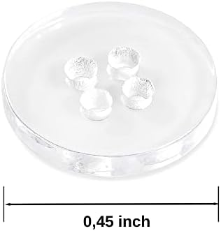 12 Pcs Clear Sewing Buttons 0.45 Inch, 4 Hole Round Plastic Buttons