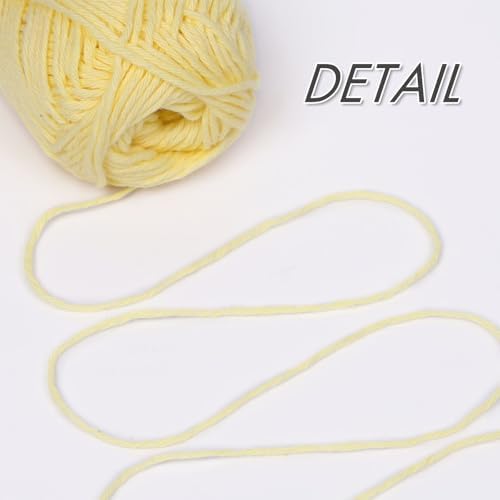 NICEEC 7 Skeins Soft Baby Cotton Yarn 616yds/12.32oz - Series 3