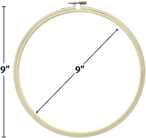 Essentials By Leisure Arts Wood Embroidery Hoop 9" Bamboo - Wooden