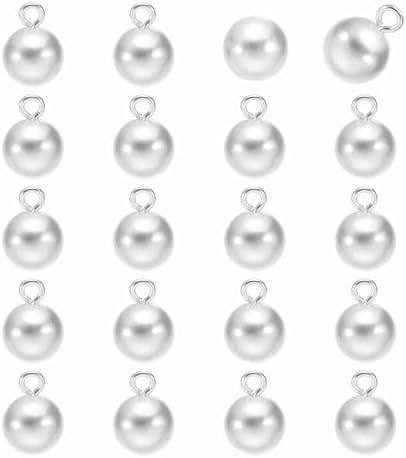 HARFINGTON 20pcs Round Faux Pearl Buttons 12mm 1/2" Gold Metal Shank