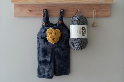 Keche Velvet Yarn for Crocheting, Soft Chenille Bulky Baby Blanket