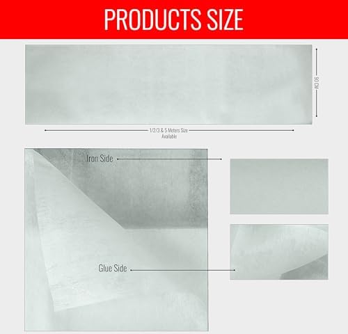 Fusible Interfacing for Sewing, (36 x 788" / 20 Yard) White Medium