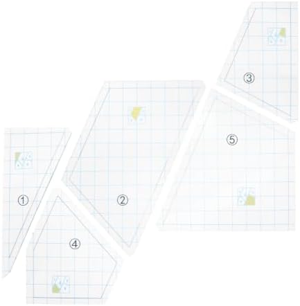 5pcs Acrylic Quilting Template Set for Sewing Hobbyists