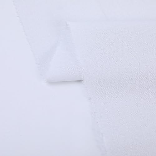 Muslin White Cotton Fabric for Sewing 59 Inch Wide Natural 100% Cotton