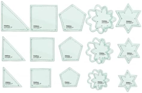 Acrylic Quilting Template Set 5 Pieces for Patchwork Sewing & Craft