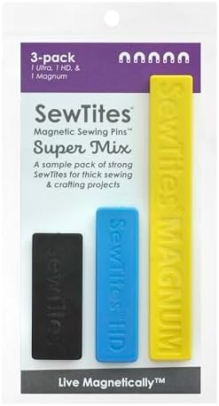 SewTites Super Mix - Maximum Strength Magnetic Sewing Pins (3 Pack)