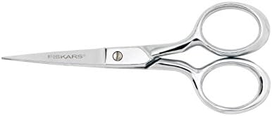 Fiskars 4" Forged Steel Embroidery Scissors for Delicate Cuts, Thread