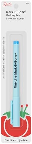 Dritz 700 The Fine Line Marking Pen, Water Erasable, Blue, 1 Count