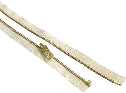 #5 Brass Metal YKK Medium Weight Inside/Outside Reversible Slide