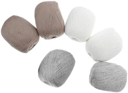 Wool Yarn Soft Fine Thread for Knitting and Crocheting, 6 Balls Xmas