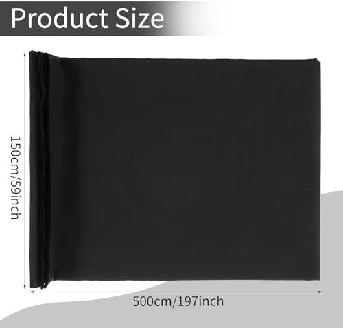 100% Black Cotton Fabric 5 Yards 59 Inches Wide Cotton Quilting Fabric