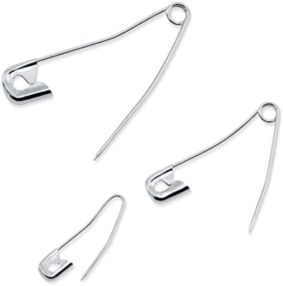 Dritz 3328 Curved Safety Pins, Assorted Sizes with Storage Box
