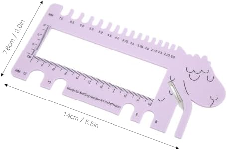 Knitting Needle Gauge, Needle & Crochet View Sizer with Yarn Cutter