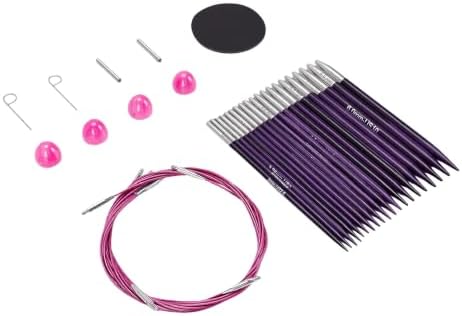 Pssopp Interchangeable Circular Needles, 10 Pairs, 3.0-6.5mm Sizes