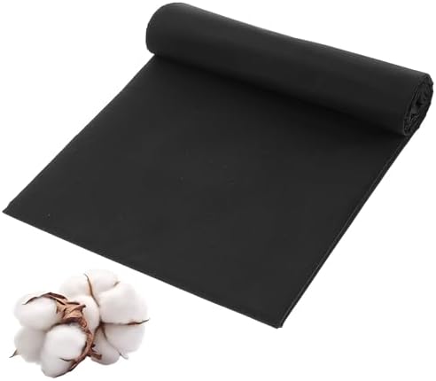 5 Yards Black Cotton Fabric by the Yard Fabrics,59 Inches Wide Medium