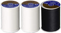 3-Pack -2 WHITE & 1 BLACK - Coats & Clark Dual Duty All-Purpose Thread
