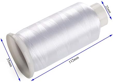 Simthread 2 Huge Spools White Bobbin Fill Thread, 5500 Yards Each