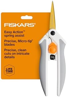Fiskars 6" Easy Action Micro-Tip Titanium Detail Fabric Scissors