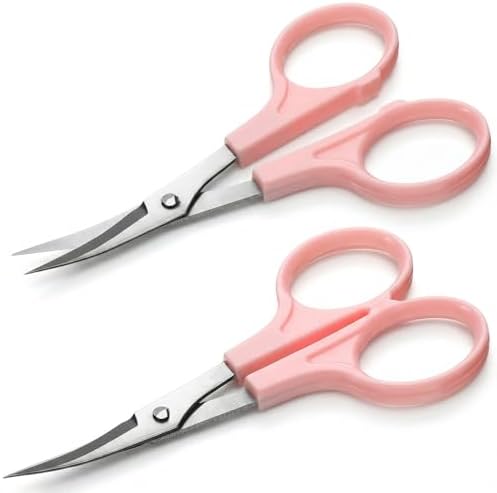 2 PCS Curved Scissors, 3/4" Applique Scissors Embroidery Small Curved