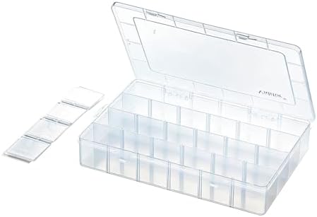 Vidifor Large 24 Grids Plastic Storage Container, Washi Tape Storage