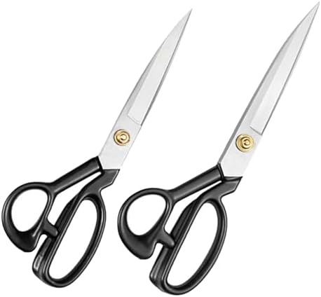 2Pcs Professional Fabric Shears for Sewing, Manganese Steel Tailor