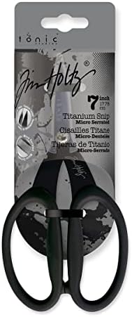 Tim Holtz Small Titanium Scissors - 7 Inch Mini Snips with Micro