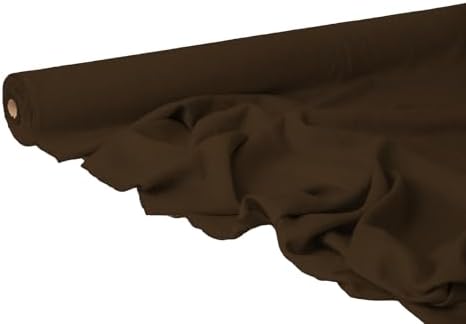 Coffee Black Linen Fabric by the Yard – Premium Medium-Weight Natural