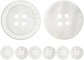 15-Pcs 5/8" Small White Mother of Pearl Shell Buttons | Bulk Natural