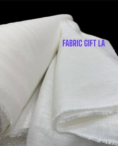 European 100% Linen Fabric White – Unwashed Natural Linen by The Yard