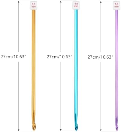 HEYLEAYAR 11Pcs Tunisian Crochet Hooks Set from 2mm(B) to