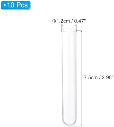 PATIKIL 0.5x3" Plastic Sewing Needle Storage Holder Clear 10 Pack
